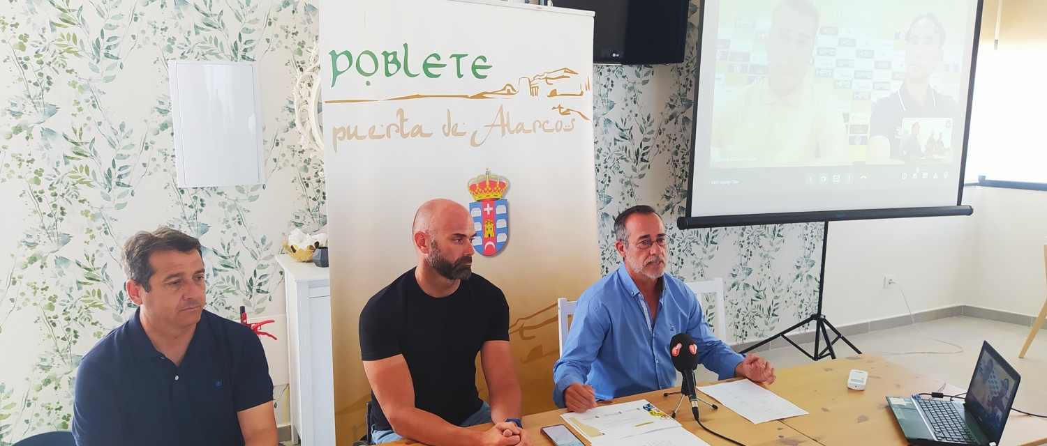 Un momento de la presentación del Campus de la UD Las Palmas que se celebrará del 25 al 30 de julio en Poblete.