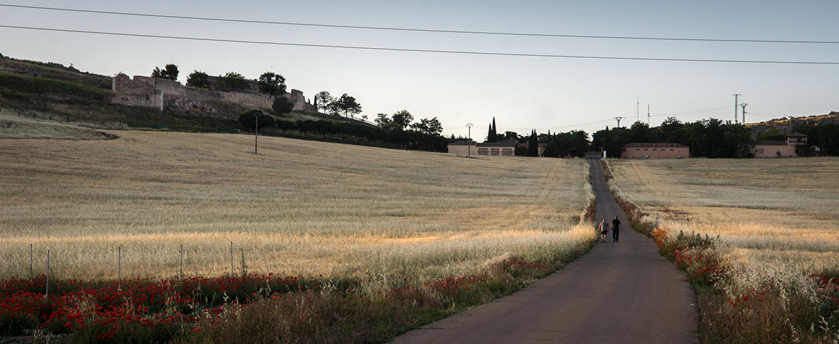 Vista de la subida al Parque Arqueológico de Alarcos